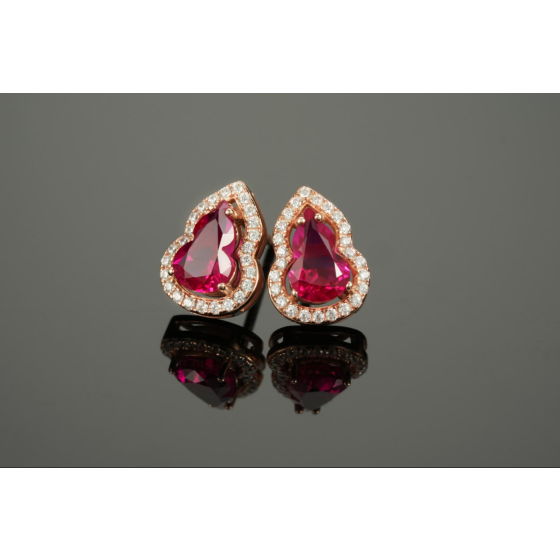 Dual Blessings & Fortune Stud Earrings